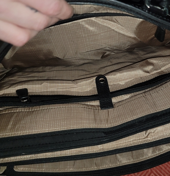 Brighton Brett Work It Laptop Tote Padded Nylon Briefcase Black